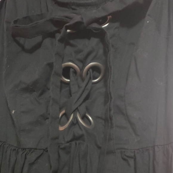 Black grommet goth dress - Picture 2 of 6